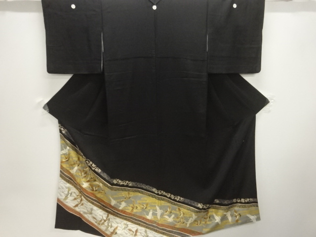 JAPANESE KIMONO / TOMESODE / CRANES / ARTIST WORK